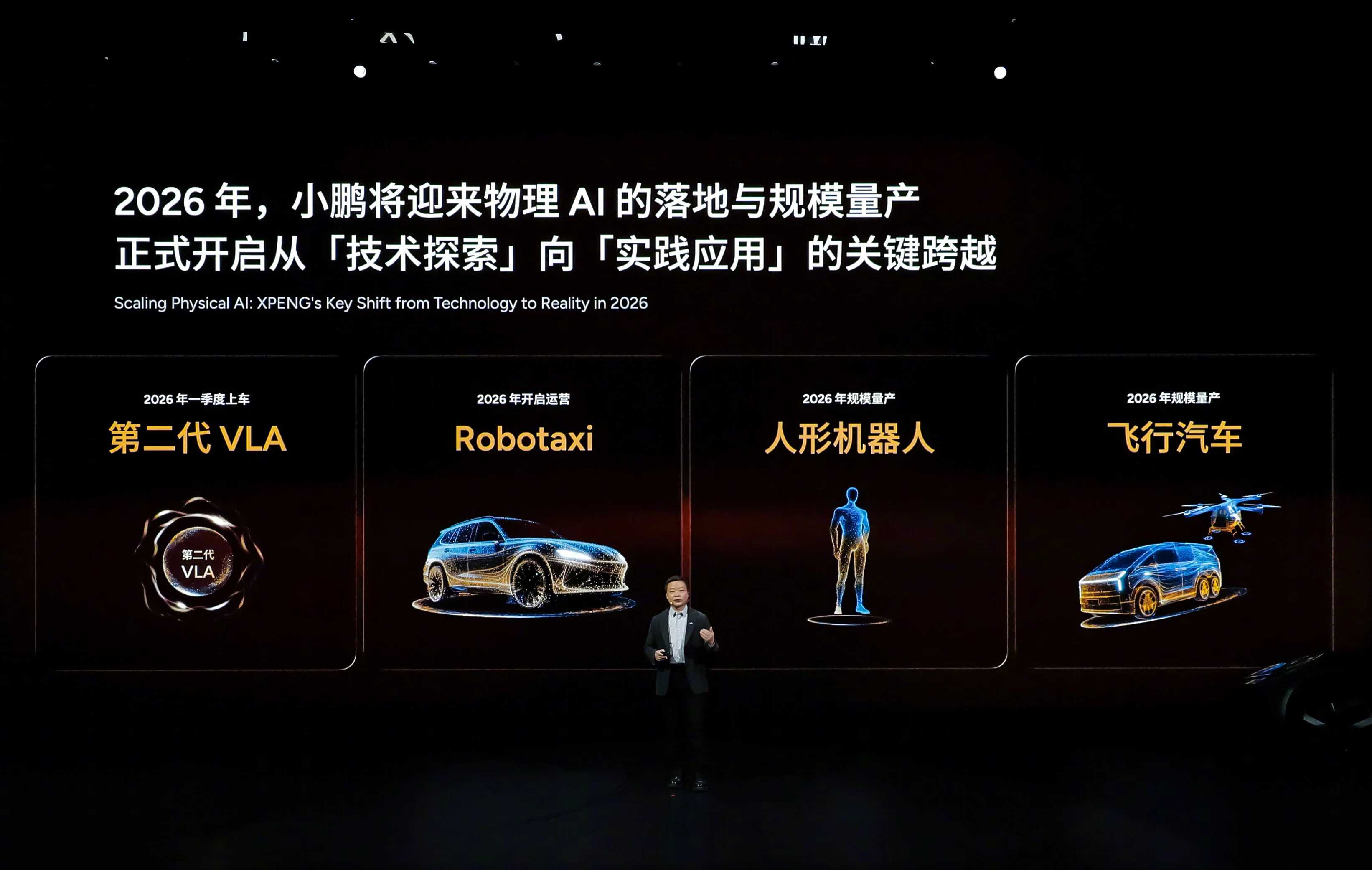 2026小鵬全球新品發(fā)布會(huì)舉行，何小鵬官宣，2026年飛行汽車(chē)進(jìn)入規(guī)模量產(chǎn)